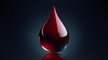 High Quality Blood Drop Isolated on Dark, Shiny Droplet, Different From Similar , Illustration vector