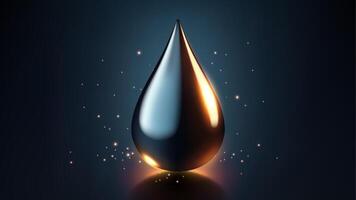 High Quality Crude Oil Drop Isolated on Background, Shiny Droplet,, Illustration vector