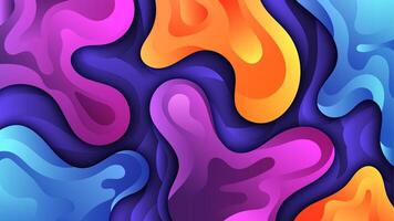 Abstract Geometric Background with Liquid Shapes, Illustration vector