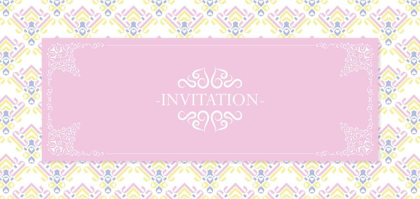 pink invitation background style ornamental pattern