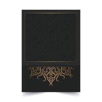 cover of elegant pattern motif in gold vector