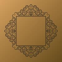 Luxury calligraphy ornament frame line background vector