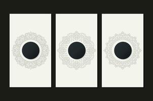 Flat Cover Border Circle Pattern template vector