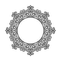 retro decorative circle lines border background vector