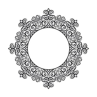 retro decorative circle lines border background