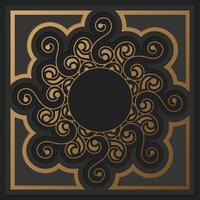 Luxury golden border pattern background. vector