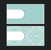 Flat banner with minimal pattern set vector