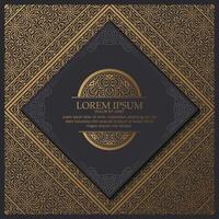 Luxury calligraphy square ornament frame line element vector