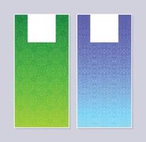 colorful graphic abstract pattern vertical banner vector