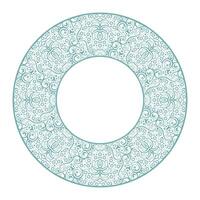 Flat decorative circle lines border vector