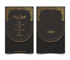 elegant business card with ornament pattern. vector