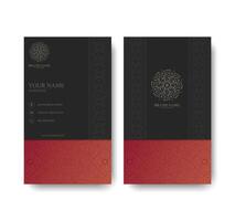 ornament pattern business card design template. vector