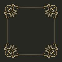 gold decorative frame design background. vector