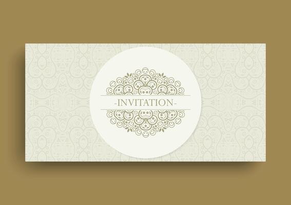 Invitation card design vintage pattern style