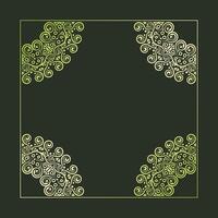 Elegant retro gold decorative frame design background vector