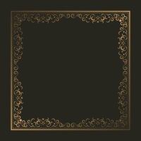 Elegant gold ornament frame design background vector