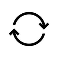 Share arrows forming a circular icon in black and white. vector