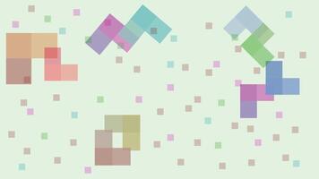 a colorful abstract pattern with squares and triangles vector