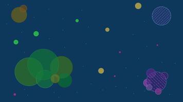 a colorful space with circles and dots vector