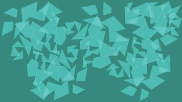 a green background with many triangles vector