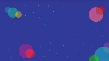 a blue background with colorful circles vector