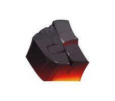 Grill burn fiery ember cartoon charcoal one piece vector