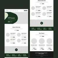 Marketing newsletter template Layout for Multipurpose agency business. or Editable landing page for minimal e commerce UI web template vector