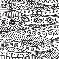 Black and white ethnic pattern. vector