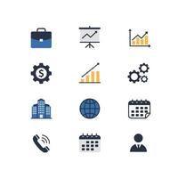 Simple design of bussiness icon set vector