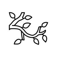 Tree branch icon with leaves vector