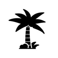 Date palm or coconut tree icon for tropic vector