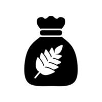 The icon for zakat or compensation is a sack of rice vector