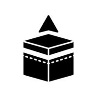 Qibla compass icon for determining the direction to Mecca vector