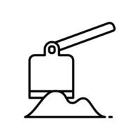 Hoe icon for digging soil for the garden vector