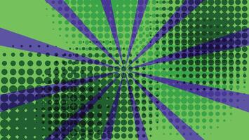 abstract green and purple sunburst background with dot pattern decoration vector