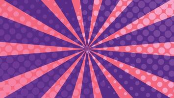 abstract purple and pink sunburst background with dot pattern decoration vector