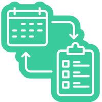 Scheduled Report outline colour icon vector