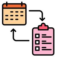 illustration of Scheduled Report vector