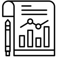 Scheduled Report audit outline icon vector