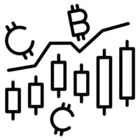 Crypto Investment graphic outline icon vector