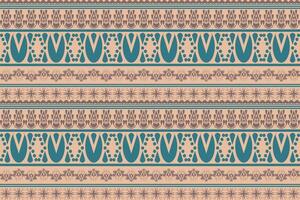 geometric shapes, such as triangles, circles, and star-like figures, interspersed with stylized floral motifs. The overall design for fabric background printed textiles vector