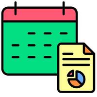 illustration of Scheduled Report month vector