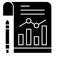 Scheduled Report audit solid icon vector