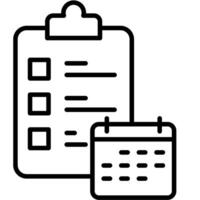 Scheduled Report data outline icon vector