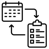 Scheduled Report outline icon vector