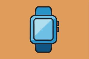 Clean and modern smartwatch symbol in flat design vector