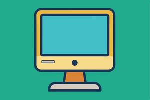 Stylized digital display in flat design vector