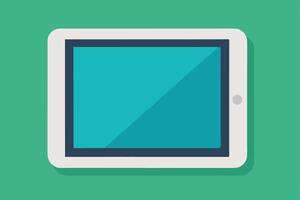 Flat digital representation of a stylish tablet vector
