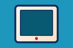 Flat minimalist graphic of a digital tablet vector