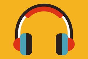 Stylish audio device icon in a flat modern look vector